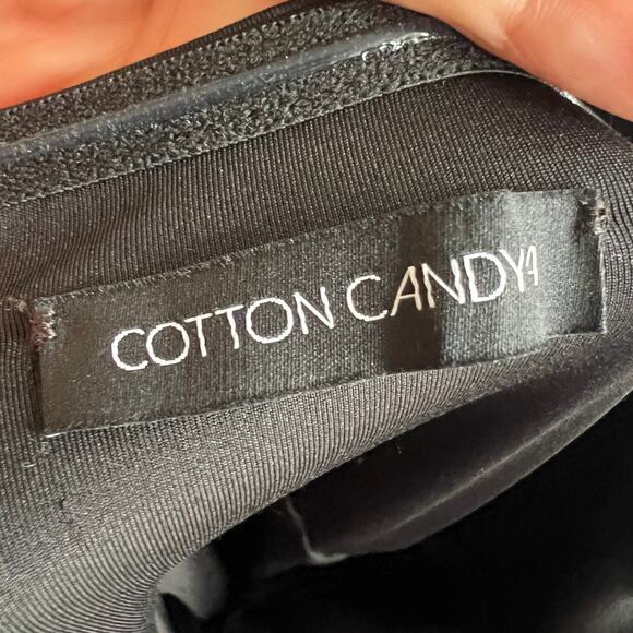 Black Mesh Asymmetrical Mini Dress Y2K 2000s Indie Sleaze Grunge Small‎ - Picture 4 of 7